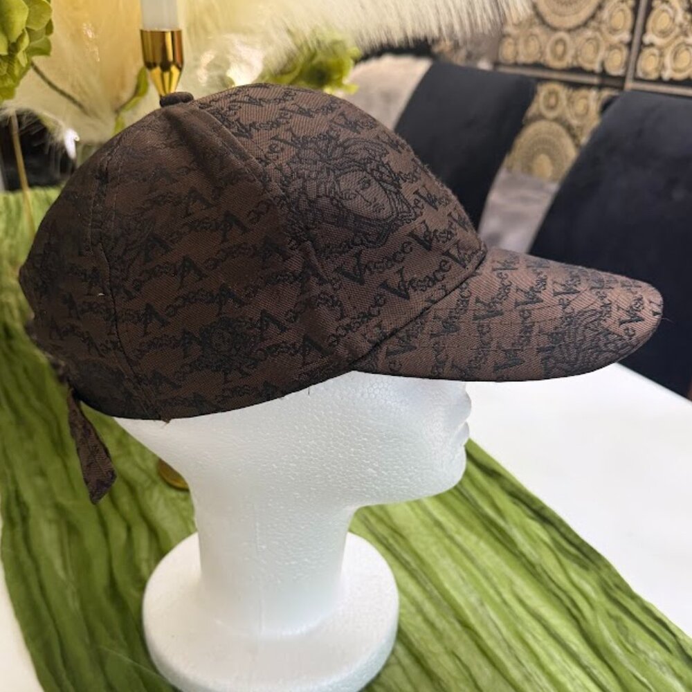 Brown Monogram Print Baseball Cap Adjustable Stra… - image 1